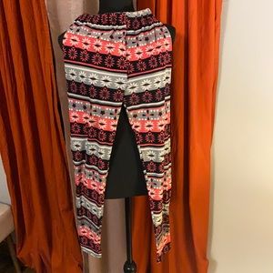 Pink, Black, and Gray Leggings